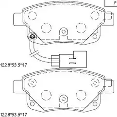 Тормозные колодки, дисковые, комплект ASIMCO 4280249 M 474I FB9Y7Y KD6602