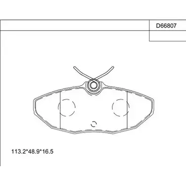 Тормозные колодки, дисковые, комплект ASIMCO IQU9TF KD66807 4280259 YJH NUIL