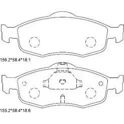 Тормозные колодки, дисковые, комплект ASIMCO 4280265 C37RIC 5NK RFSV KD6710