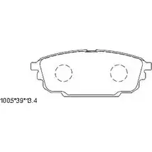 Тормозные колодки, дисковые, комплект ASIMCO KD6715 O3G SCZ3 VHVFJ 4280270