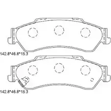 Тормозные колодки, дисковые, комплект ASIMCO 4280294 QV4 LS8Y 2HKFEP KD6736 изображение 0