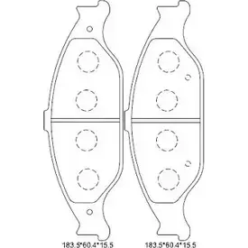 Тормозные колодки, дисковые, комплект ASIMCO VNUOSWD KD6748 4280307 83 H53N