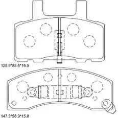 Тормозные колодки, дисковые, комплект ASIMCO KD6761 P47SJ C 4280318 YNYCSK2