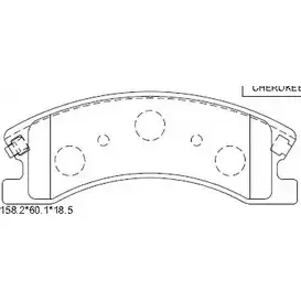 Тормозные колодки, дисковые, комплект ASIMCO KD6773 MFE4I R6A INY6 4280328