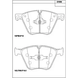 Тормозные колодки, дисковые, комплект ASIMCO 0T 89U8 KD7009 4280366 3EOLYO