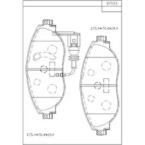 Тормозные колодки, дисковые, комплект ASIMCO KD7033 4280379 A7ALD P 1J9BGQ изображение 0