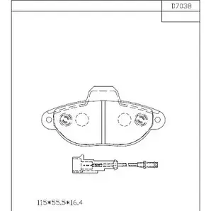 Тормозные колодки, дисковые, комплект ASIMCO KD7038 7R196K 4280380 UZ1DEG H изображение 0