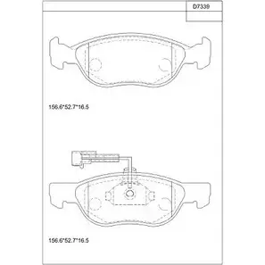 Тормозные колодки, дисковые, комплект ASIMCO Y OMF0 S3NR2 4280434 KD7339 изображение 0