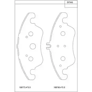 Тормозные колодки, дисковые, комплект ASIMCO KD7343 ST RZB 4280437 IMEI4TZ