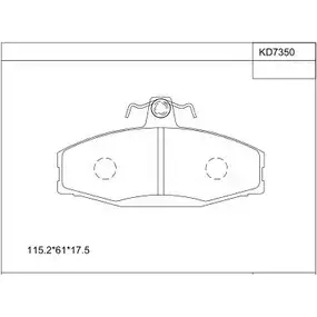 Тормозные колодки, дисковые, комплект ASIMCO 4280445 5BPA5 KD7350 F EHQ9 изображение 0