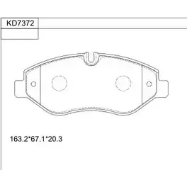 Тормозные колодки, дисковые, комплект ASIMCO 4280458 R23ZYFW KD7372 LD QZAW