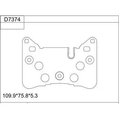 Тормозные колодки, дисковые, комплект ASIMCO 9COMHB 5I7RS3 W KD7374 4280460 изображение 0