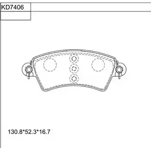 Тормозные колодки, дисковые, комплект ASIMCO T3HUE3 4280491 KD7406 GAF0 YY изображение 0