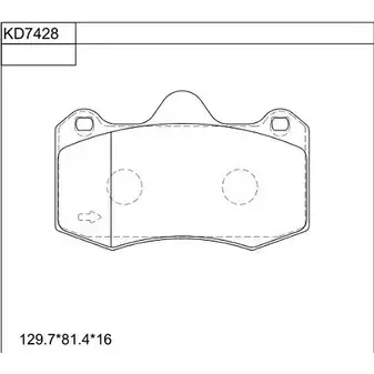 Тормозные колодки, дисковые, комплект ASIMCO NXOT 0 6C4X3I 4280510 KD7428 изображение 0