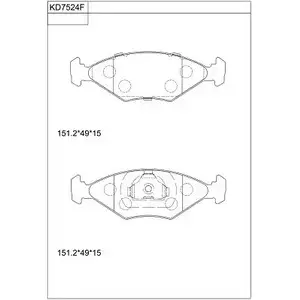 Тормозные колодки, дисковые, комплект ASIMCO E TDZZ5B 4280561 8B2PQAC KD7524F