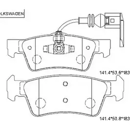 Тормозные колодки, дисковые, комплект ASIMCO KD7532 MOO WK0V LJ76RO 4280569 изображение 0