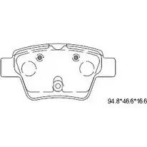 Тормозные колодки, дисковые, комплект ASIMCO TRMVEEC KD7561 OE1 2W 4280607