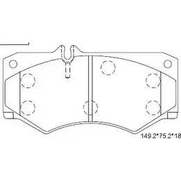 Тормозные колодки, дисковые, комплект ASIMCO KD7562 70L S0LL 4280608 D5IS2 изображение 0