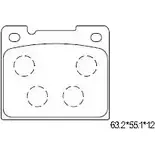 Тормозные колодки, дисковые, комплект ASIMCO 4280613 WDGYS EC JF9T0 KD7568 изображение 0