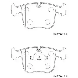 Тормозные колодки, дисковые, комплект ASIMCO D3I 08W KD7582 3XDZICI 4280634 изображение 0