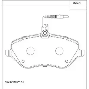 Тормозные колодки, дисковые, комплект ASIMCO FK J158U 4280644 KD7591 C91GU