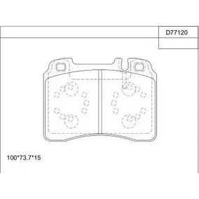 Тормозные колодки, дисковые, комплект ASIMCO CBX1PW 4280681 CC JNQ KD77120 изображение 0