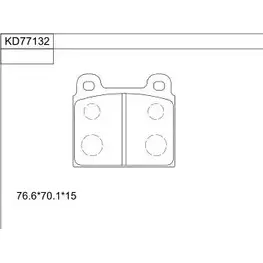 Тормозные колодки, дисковые, комплект ASIMCO 4280683 A SRLE IDSJ60 KD77132