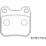 Тормозные колодки, дисковые, комплект ASIMCO 1KJ6Y5Q Q TGMF KD7724 4280710 изображение 0