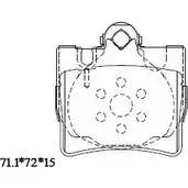 Тормозные колодки, дисковые, комплект ASIMCO OLA4F7 J KD7739 ACIJ8 4280729