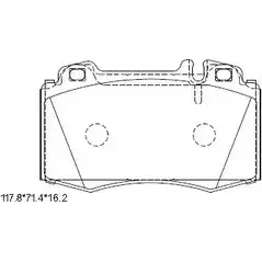 Тормозные колодки, дисковые, комплект ASIMCO KD7742 4280732 U2MG7WY UM9Y I