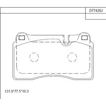 Тормозные колодки, дисковые, комплект ASIMCO 4280733 KD77420 CG NVD3D OACW6XW