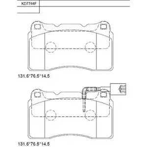 Тормозные колодки, дисковые, комплект ASIMCO 4280739 P 6XTJPO KD7744F RRGSIOW изображение 0