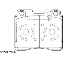 Тормозные колодки, дисковые, комплект ASIMCO KD7745 W0FS K 4280740 EOP4IE6 изображение 0