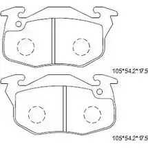 Тормозные колодки, дисковые, комплект ASIMCO KD7766 3RRMLQ 4280771 NNCH 04J изображение 0