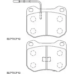 Тормозные колодки, дисковые, комплект ASIMCO 0F1KHKT KD7768 4280776 24HW 2 изображение 0