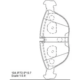 Тормозные колодки, дисковые, комплект ASIMCO KD7772 IXSAF 4280781 UR32 F8 изображение 0