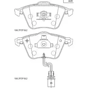 Тормозные колодки, дисковые, комплект ASIMCO BIPBL KD7798 4280817 QR 9RC4F