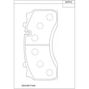 Тормозные колодки, дисковые, комплект ASIMCO KD7814 4280838 M73K9DG 7RN Z5