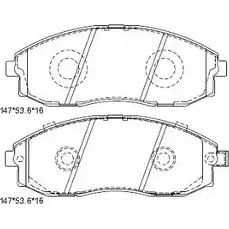 Тормозные колодки, дисковые, комплект ASIMCO 004F 6 KD9601 9QPAH 4280868
