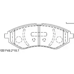 Тормозные колодки, дисковые, комплект ASIMCO S JBMID 1Q6VF7W 4280904 KD9725 изображение 0