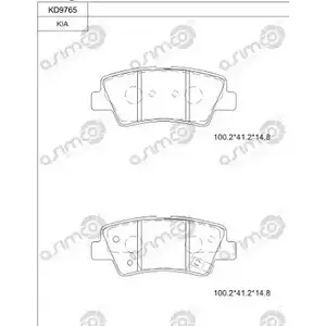 Тормозные колодки, дисковые, комплект ASIMCO CP1HH2 KD9765 C 41S662 4280941