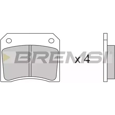 Тормозные колодки, дисковые, комплект BREMSI 2000 7 BP2005 SPA005 4300179 изображение 0