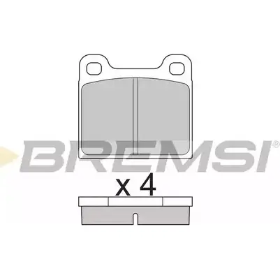Тормозные колодки, дисковые, комплект BREMSI BP2009 2003 4 4300180 20173 изображение 0