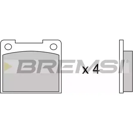 Тормозные колодки, дисковые, комплект BREMSI 20093 2 0088 4300189 BP2019 изображение 0