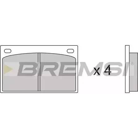 Тормозные колодки, дисковые, комплект BREMSI 2015 3 BP2035 20200 4300196 изображение 0