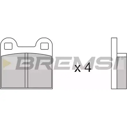 Тормозные колодки, дисковые, комплект BREMSI 4300201 BP2042 SPA042 2000 9 изображение 0