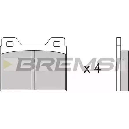 Тормозные колодки, дисковые, комплект BREMSI BP2062 4300212 SPA062 20 229 изображение 0