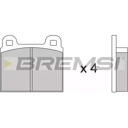 Тормозные колодки, дисковые, комплект BREMSI 20068 BP2082 2001 1 4300225 изображение 0