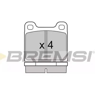 Тормозные колодки, дисковые, комплект BREMSI 201 07 BP2096 4300239 20630 изображение 0