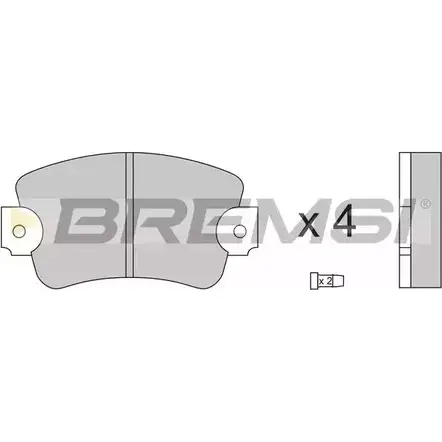 Тормозные колодки, дисковые, комплект BREMSI 4300263 20489 204 88 BP2132 изображение 0